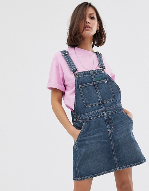 Tommy Jeans recycled dungaree dress