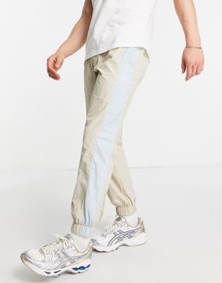 Tommy Jeans nylon blend joggers in beige  - BEIGE