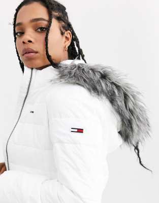tommy jeans faux fur hooded parka
