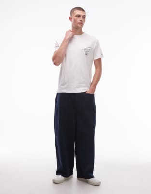 Tommy Jeans Regular Back Print Signature T-shirt In White