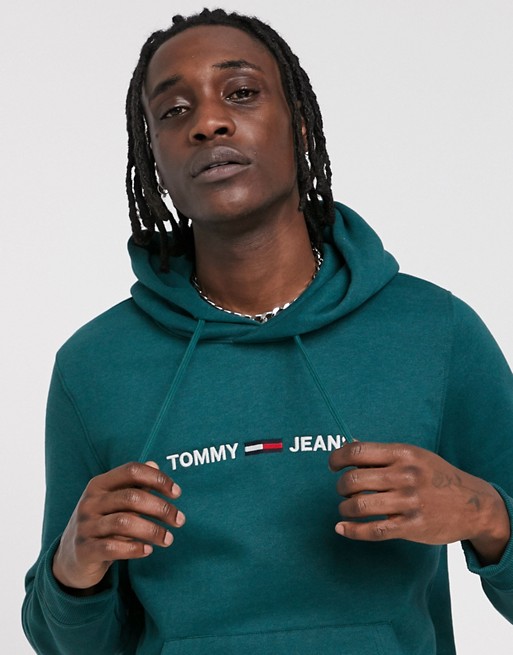 Tommy Jeans regular fit hoodie in blue with small chest logo
