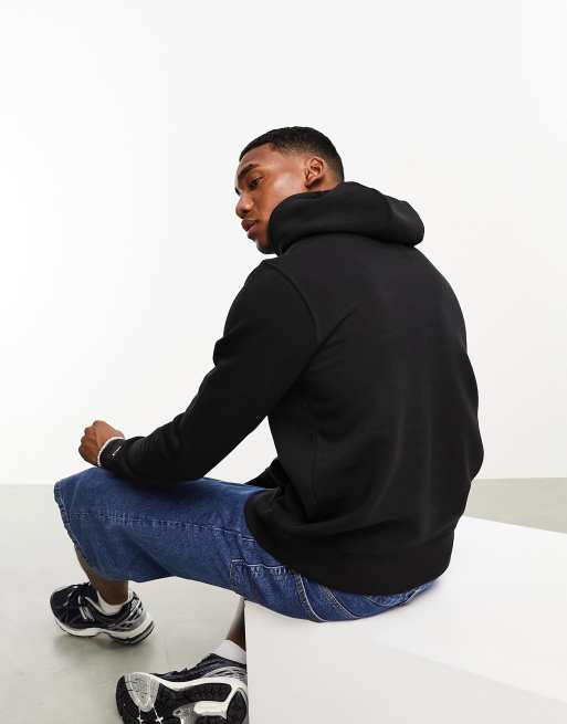 Tommy Jeans regular linear logo hoodie in black, 3 of 4
