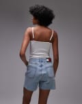 [Tommy Jeans] Tommy Jeans regular mom shorts in light blue W28 Denim Mid Light Blue