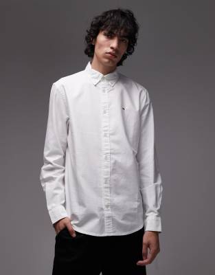 Tommy Jeans Regular Oxford Shirt In White