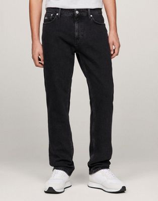 Tommy Jeans Regular Straight Faded Black Jeans in Black - ASOS Price Checker