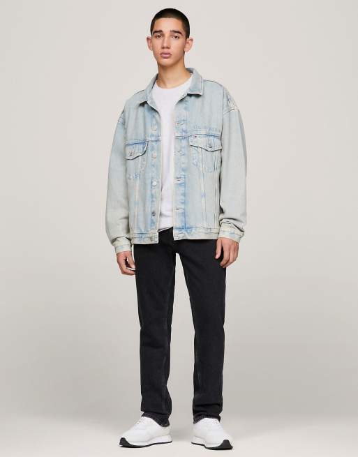 Faded black denim outlet jacket