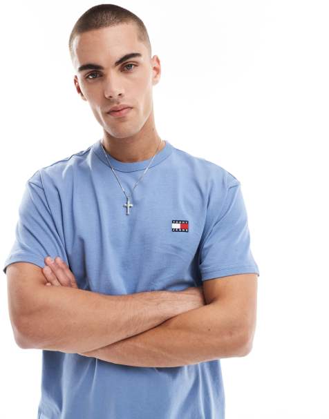 Tommy Jeans relaxed badge T-shirt in blue - view 1