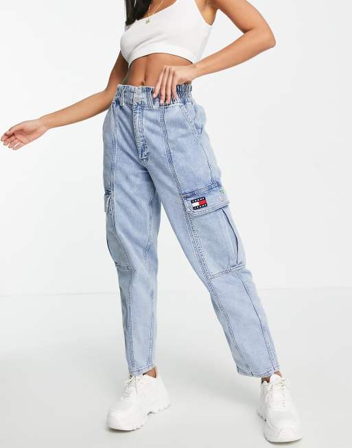 Tommy Hilfiger Jeans - cargo elasticated sweatpants relaxed fit - women -  dstore online