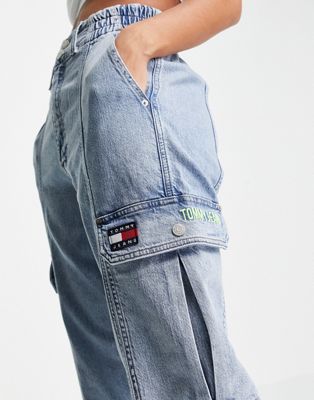 Tommy Jeans relaxed cargo jean in acid wash | ASOS