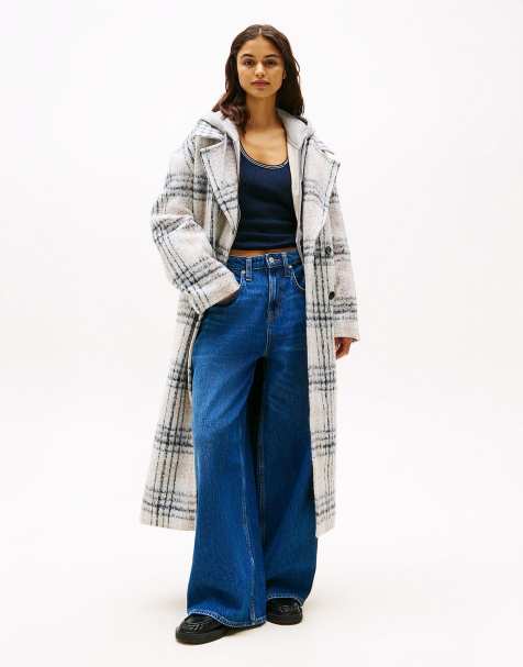 Tommy Jeans Relaxed coat with wool in light grey - view 1