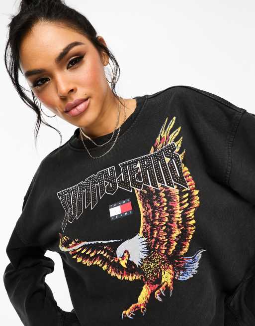 Vintage tommy hilfiger crew neck sweatshirt on sale