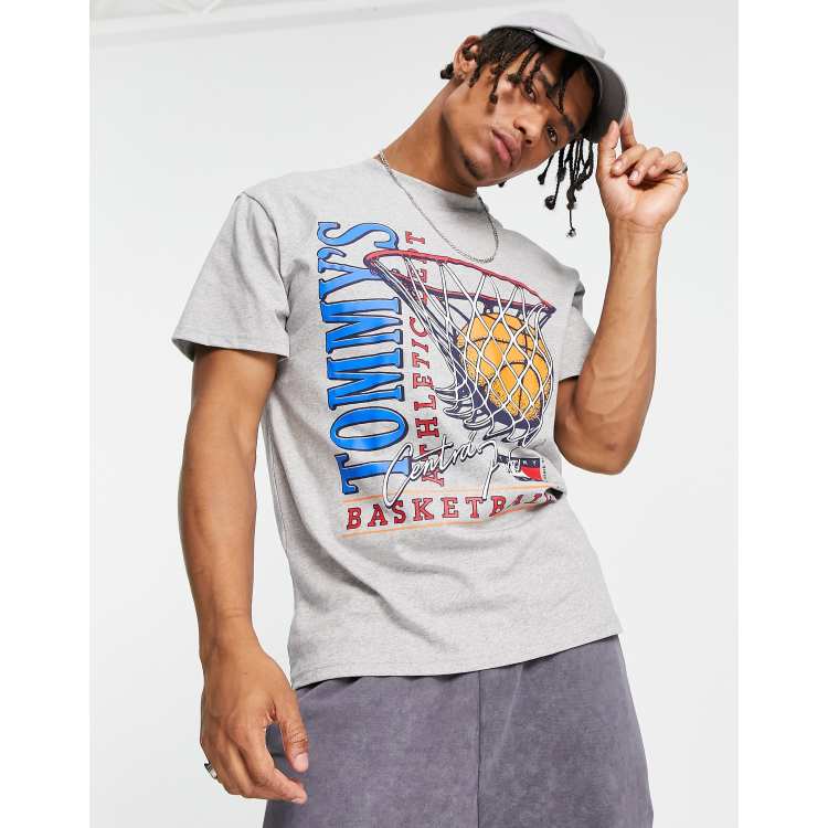 Tommy Jeans relaxed fit basketball vintage print cotton t shirt in