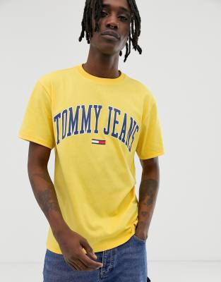 yellow tommy jeans t shirt