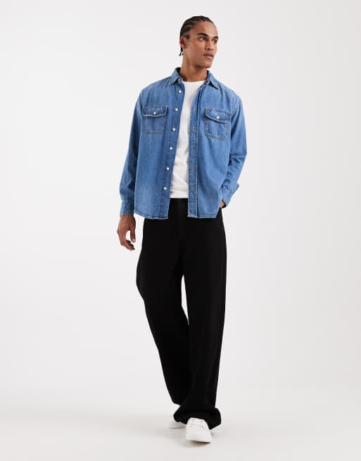 Tommy Jeans – Relaxed-Fit-Jeanshemd in verwaschenem Mittelblau, 2 von 5