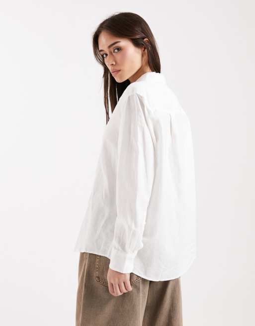 Tommy Jeans – Relaxed-Fit-Leinenhemd in Wollweiß, 2 von 4