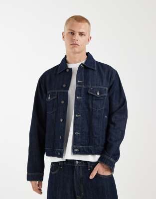 Tommy Jeans Relaxed Fit Trucker Jacket In Blue
