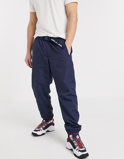 Tommy Jeans relaxed fit windbreaker joggers in navy