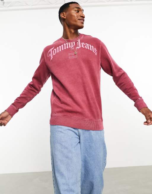 Tommy jeans best sale logo print sweatshirt