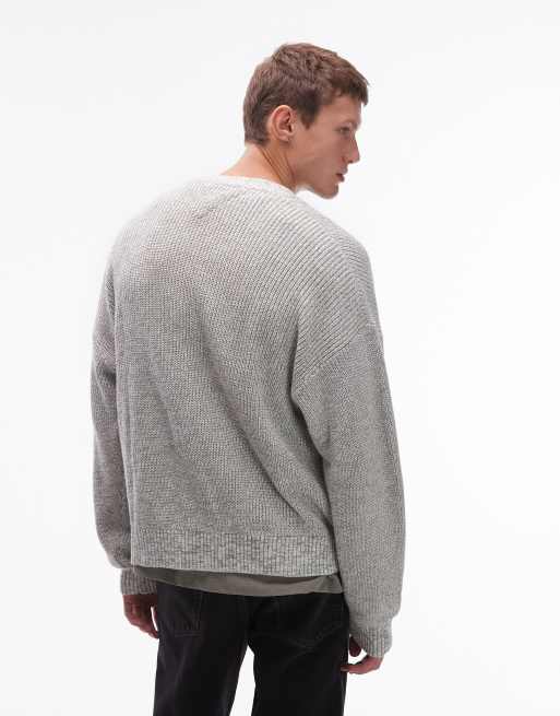 Tommy Jeans relaxed knit cardigan in grey, 3 of 5