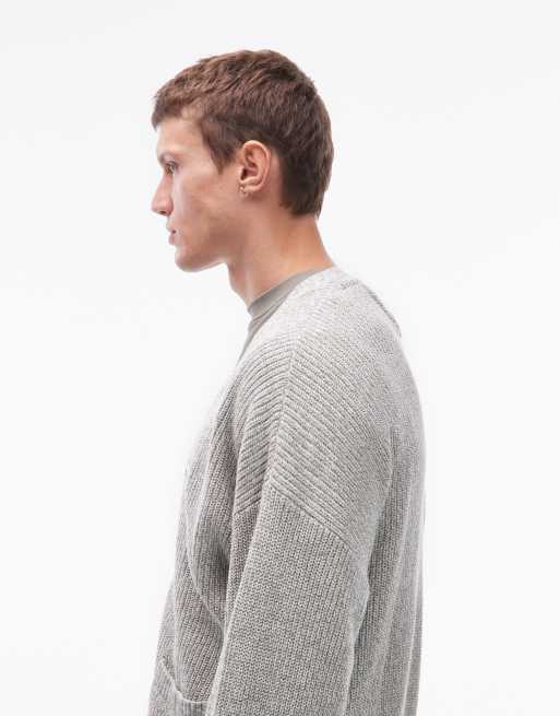 Tommy Jeans relaxed knit cardigan in grey, 4 of 5