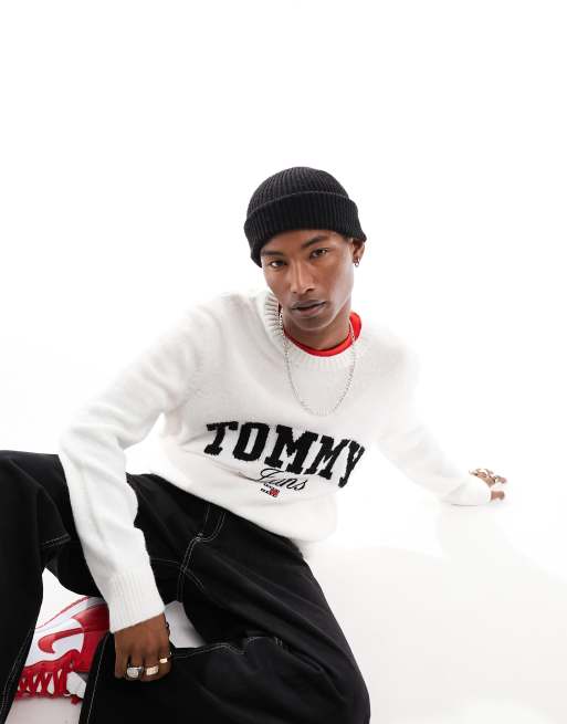 White tommy jeans store jumper