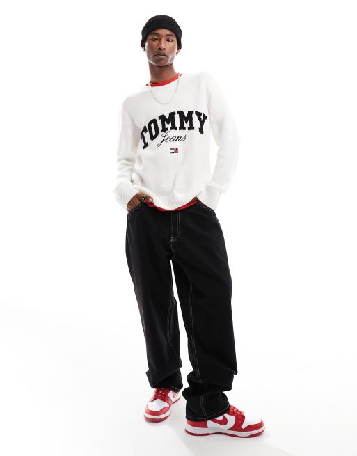 White tommy hot sale jeans jumper