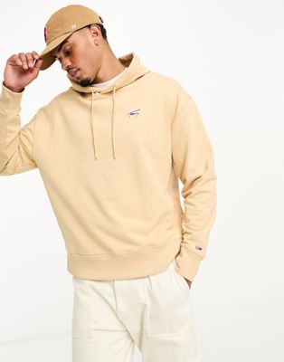 Tommy Jeans relaxed signature hoodie in beige