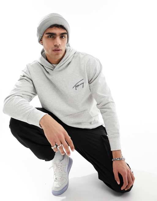 Tommy Jeans relaxed signature hoodie in gray