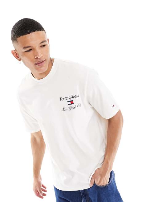 Tommy Jeans relaxed skate luxe athletic logo t-shirt in white, 2 of 4