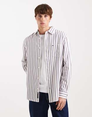 Tommy Jeans Relaxed Striped Shirt In White