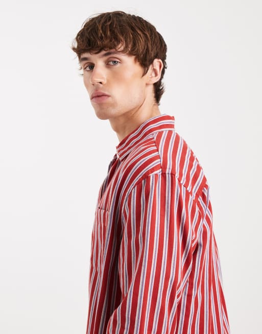 Tommy Jeans relaxed striped shirt in red and white , 4 of 5