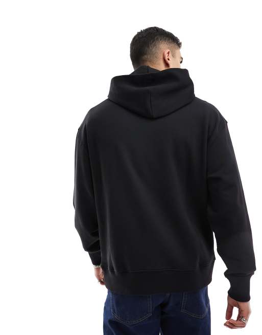 Tommy Jeans Washed Logo Hoodie, Black, XS