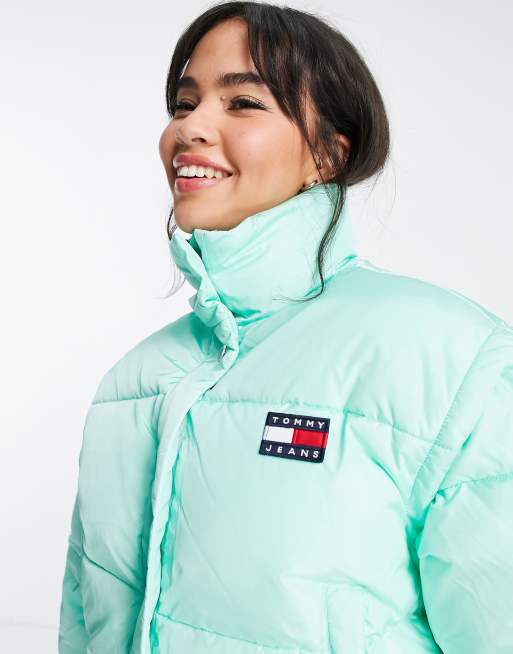 Tommy jeans store puffer jacket green