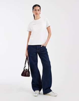 Tommy Jeans Repeat Logo T-shirt In White