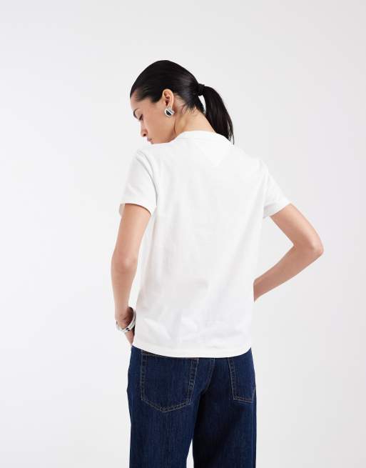 Tommy Jeans repeat logo t-shirt in white, 3 of 4