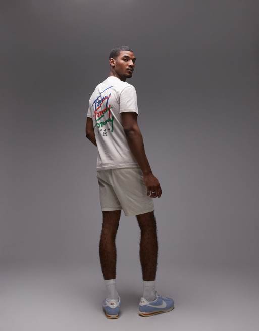Tommy Jeans repeat signature backprint t-shirt in heathered oat, 3 of 4