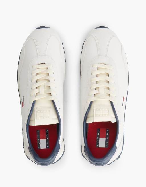 Tommy Jeans Retro Archive Runner Sneaker aus Leder in Beige, 3 von 7