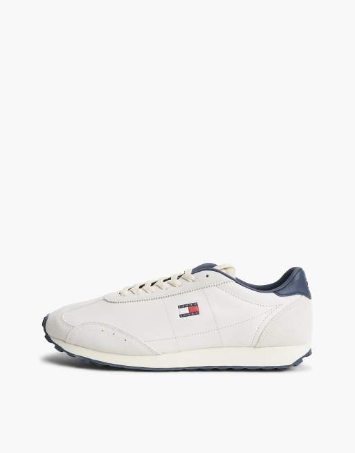 Tommy Jeans Retro Archive Runner Sneaker aus Leder in Beige, 7 von 7