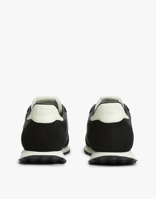 Tommy Jeans Retro archive runner trainers with leather in black, 4 of 7