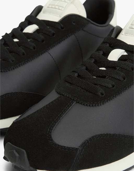 Tommy Jeans Retro archive runner trainers with leather in black, 6 of 7