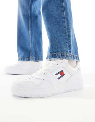 Tommy Jeans Retro Basket Trainers In White