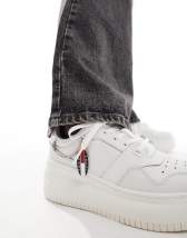 Superga 2297 exclusive white chunky trainers 2025 with stripe webbing