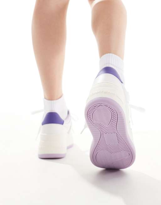 Tommy Jeans retro basket flatform sneakers in lilac | ASOS