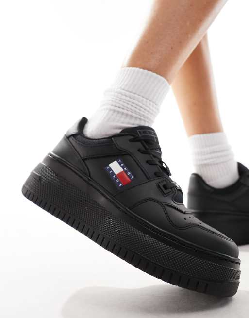 Tommy Jeans canvas logo flatform trainers, ASOS