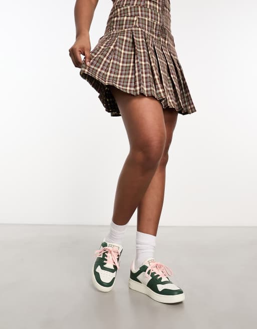 Tommy Jeans retro basket leather sneakers in green, 4 of 4