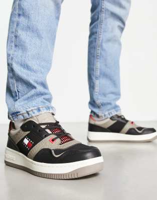 Tommy Jeans retro basket trainer in black and brown - ASOS Price Checker