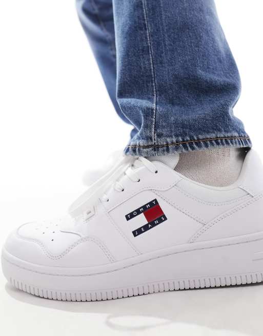 Tommy Jeans - Retro basketbalsneakers in wit, 4 van 5