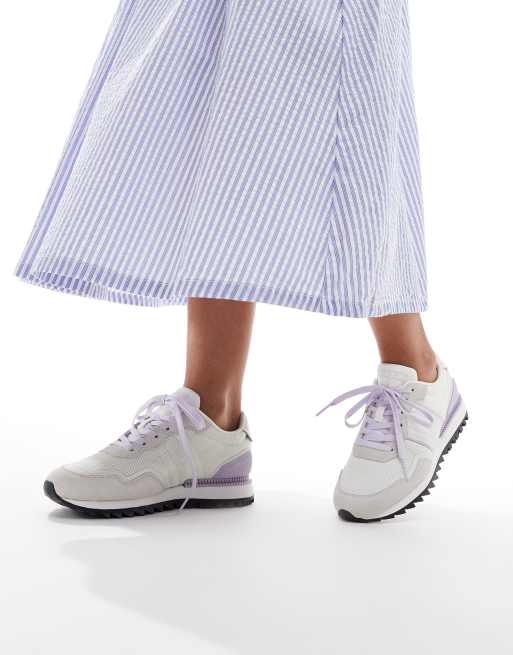  Tommy Jeans retro cleated runner trainers in lilac