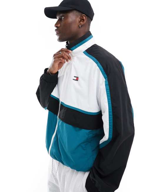 Tommy Jeans retro color block track jacket in white multi | ASOS