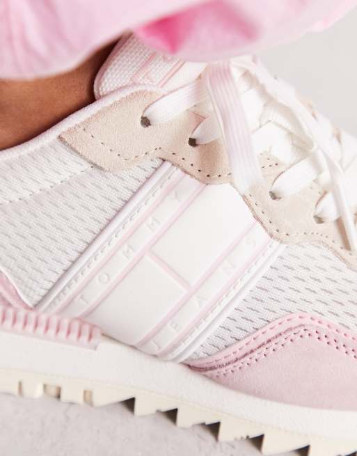 Tommy Jeans retro evolve pink and white sneakers